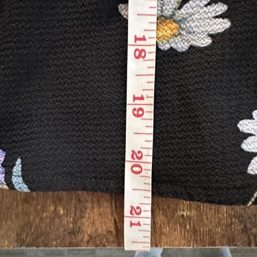Sioni Floral Flutter Sleeve Black Blouse S - Picture 7 of 9
